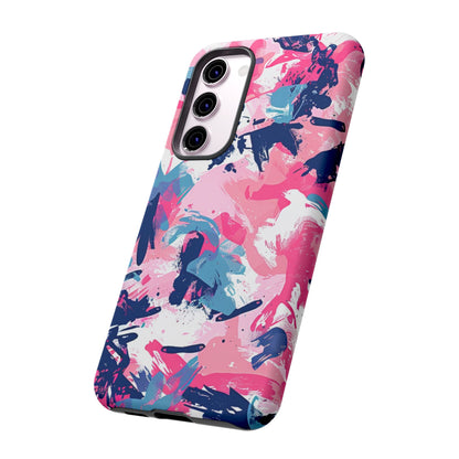 Vibrant Pink & Navy Abstract Splash – Samsung Galaxy Case - BOGO Cases