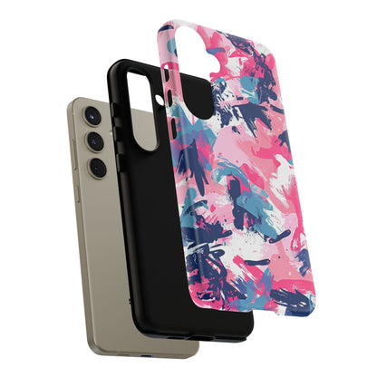 Vibrant Pink & Navy Abstract Splash – Samsung Galaxy Case - BOGO Cases