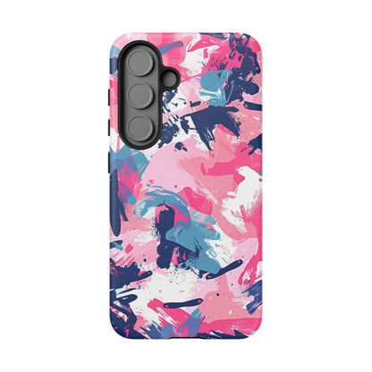 Vibrant Pink & Navy Abstract Splash – Samsung Galaxy Case - BOGO Cases