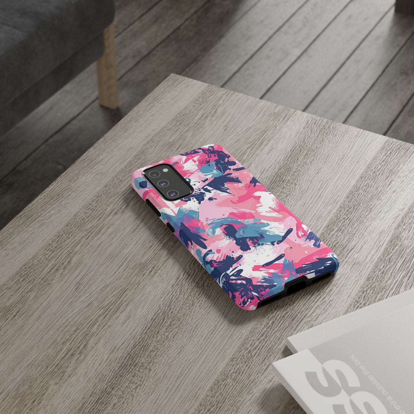 Vibrant Pink & Navy Abstract Splash – Samsung Galaxy Case - BOGO Cases