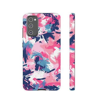Vibrant Pink & Navy Abstract Splash – Samsung Galaxy Case - BOGO Cases