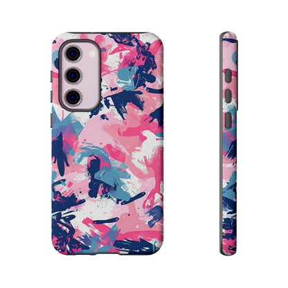 Vibrant Pink & Navy Abstract Splash – Samsung Galaxy Case - BOGO Cases