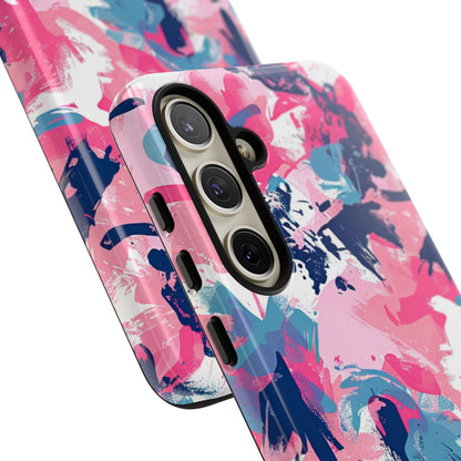 Vibrant Pink & Navy Abstract Splash – Samsung Galaxy Case - BOGO Cases