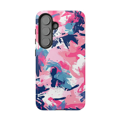 Vibrant Pink & Navy Abstract Splash – Samsung Galaxy Case - BOGO Cases
