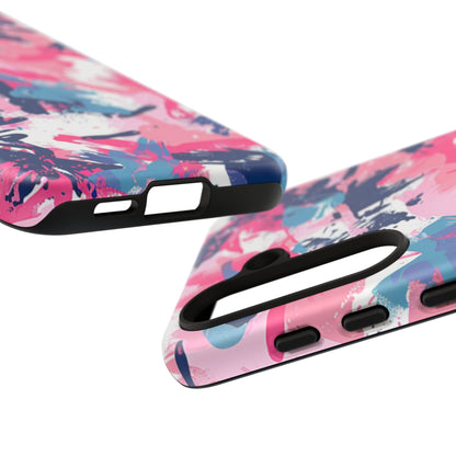 Vibrant Pink & Navy Abstract Splash – Samsung Galaxy Case - BOGO Cases