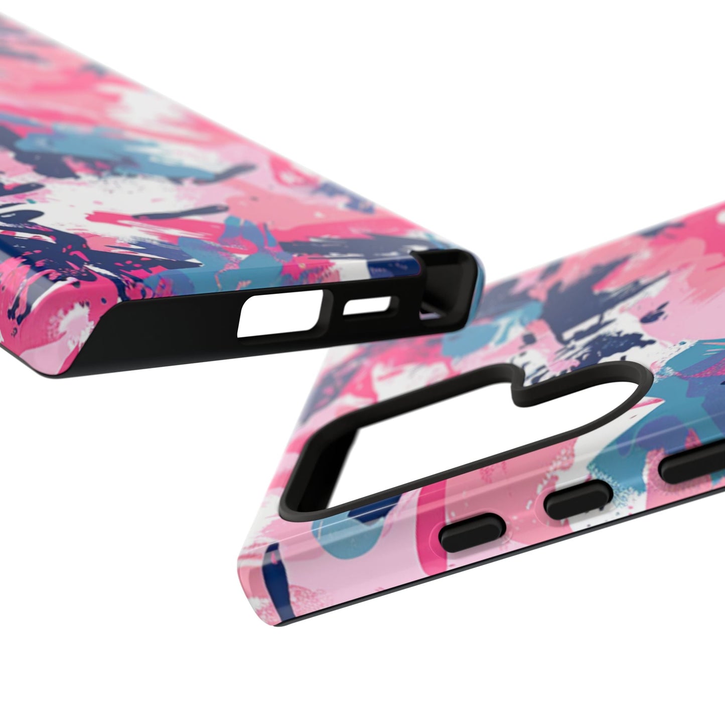 Vibrant Pink & Navy Abstract Splash – Samsung Galaxy Case - BOGO Cases