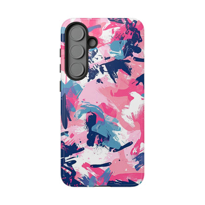 Vibrant Pink & Navy Abstract Splash – Samsung Galaxy Case - BOGO Cases