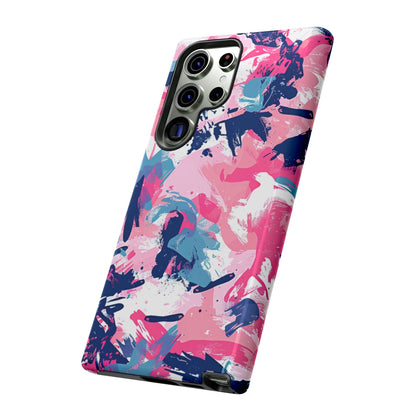 Vibrant Pink & Navy Abstract Splash – Samsung Galaxy Case - BOGO Cases