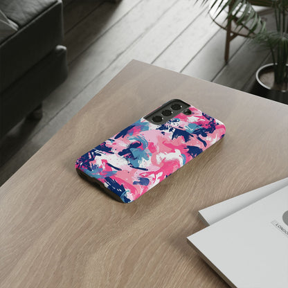 Vibrant Pink & Navy Abstract Splash – Samsung Galaxy Case - BOGO Cases