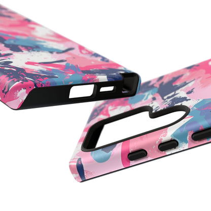 Vibrant Pink & Navy Abstract Splash – Samsung Galaxy Case - BOGO Cases