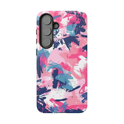 Vibrant Pink & Navy Abstract Splash – Samsung Galaxy Case - BOGO Cases
