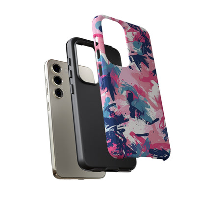 Vibrant Pink & Navy Abstract Splash – Samsung Galaxy Case - BOGO Cases
