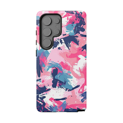 Vibrant Pink & Navy Abstract Splash – Samsung Galaxy Case - BOGO Cases