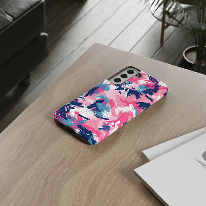 Vibrant Pink & Navy Abstract Splash – Samsung Galaxy Case - BOGO Cases