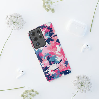 Vibrant Pink & Navy Abstract Splash – Samsung Galaxy Case - BOGO Cases