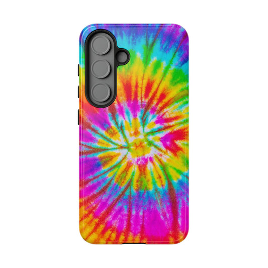 Vibrant Rainbow Spiral Tie - Dye Samsung Galaxy Case – Bold & Retro Style - BOGO Cases