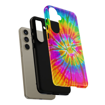 Vibrant Rainbow Spiral Tie - Dye Samsung Galaxy Case – Bold & Retro Style - BOGO Cases