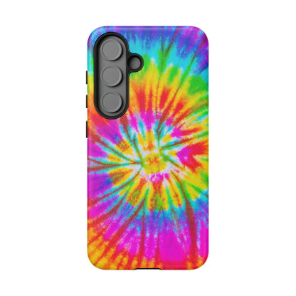 Vibrant Rainbow Spiral Tie - Dye Samsung Galaxy Case – Bold & Retro Style - BOGO Cases