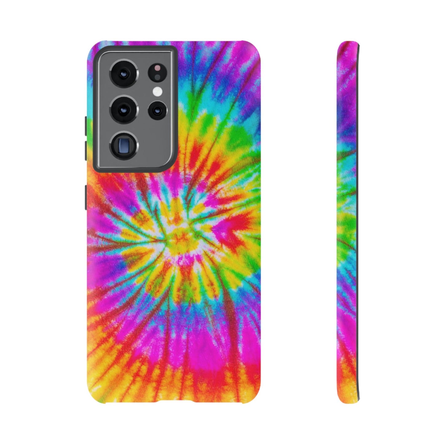 Vibrant Rainbow Spiral Tie - Dye Samsung Galaxy Case – Bold & Retro Style - BOGO Cases