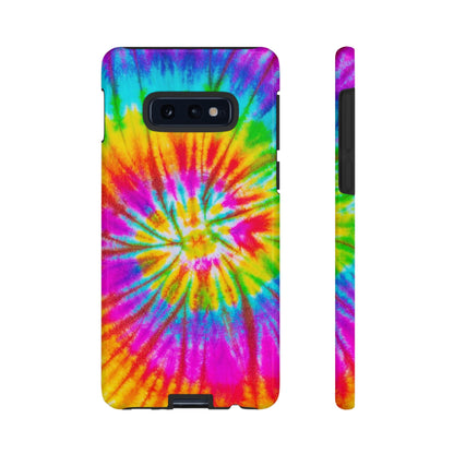 Vibrant Rainbow Spiral Tie - Dye Samsung Galaxy Case – Bold & Retro Style - BOGO Cases