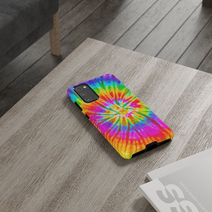 Vibrant Rainbow Spiral Tie - Dye Samsung Galaxy Case – Bold & Retro Style - BOGO Cases