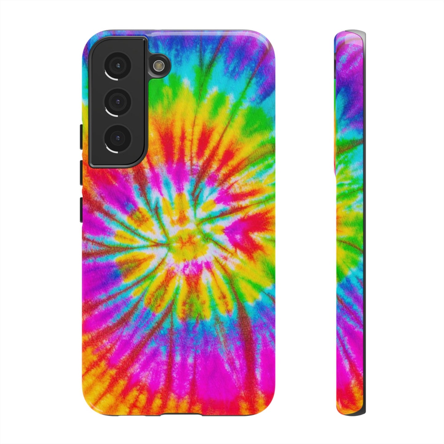 Vibrant Rainbow Spiral Tie - Dye Samsung Galaxy Case – Bold & Retro Style - BOGO Cases