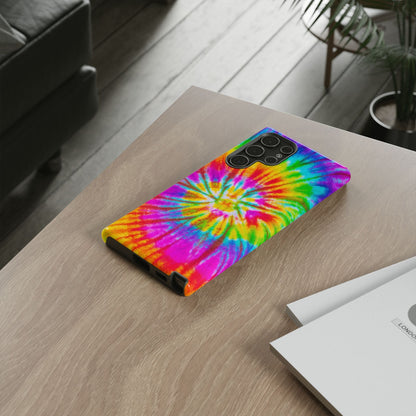 Vibrant Rainbow Spiral Tie - Dye Samsung Galaxy Case – Bold & Retro Style - BOGO Cases