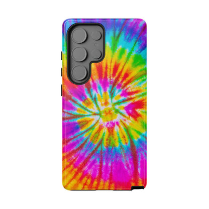 Vibrant Rainbow Spiral Tie - Dye Samsung Galaxy Case – Bold & Retro Style - BOGO Cases