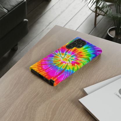 Vibrant Rainbow Spiral Tie - Dye Samsung Galaxy Case – Bold & Retro Style - BOGO Cases