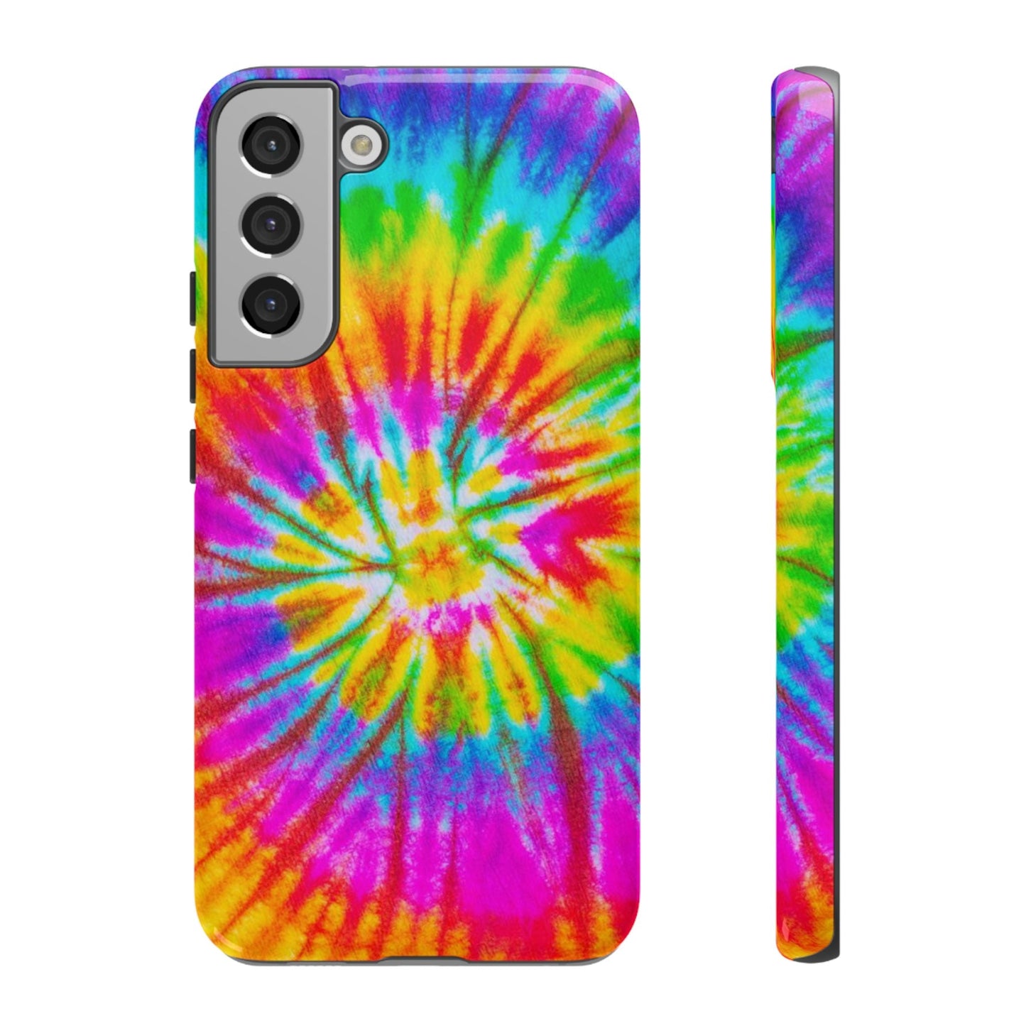 Vibrant Rainbow Spiral Tie - Dye Samsung Galaxy Case – Bold & Retro Style - BOGO Cases