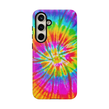 Vibrant Rainbow Spiral Tie - Dye Samsung Galaxy Case – Bold & Retro Style - BOGO Cases