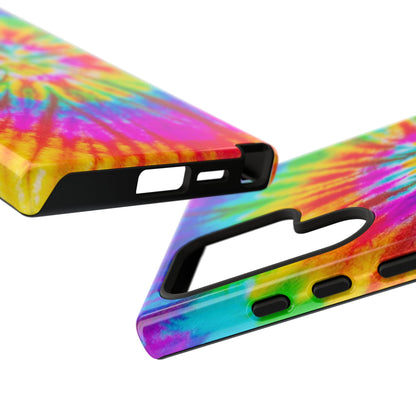 Vibrant Rainbow Spiral Tie - Dye Samsung Galaxy Case – Bold & Retro Style - BOGO Cases