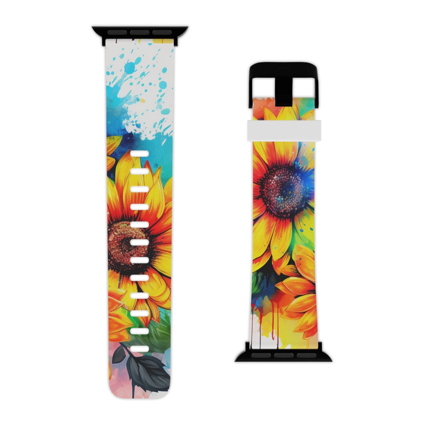 Vibrant Sunflower Splash Apple Watch Band - BOGO Cases