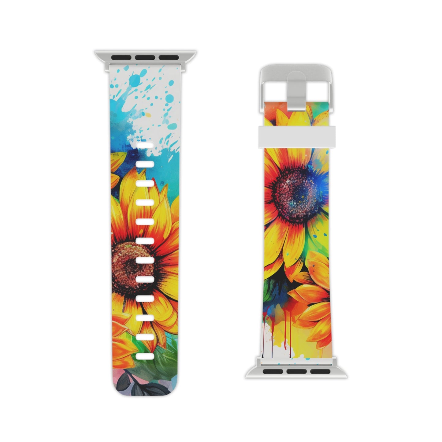 Vibrant Sunflower Splash Apple Watch Band - BOGO Cases