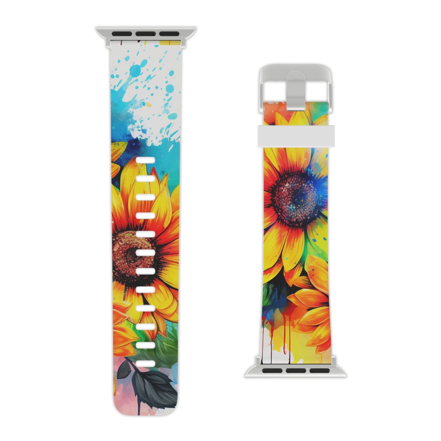 Vibrant Sunflower Splash Apple Watch Band - BOGO Cases