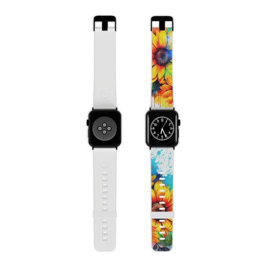 Vibrant Sunflower Splash Apple Watch Band - BOGO Cases