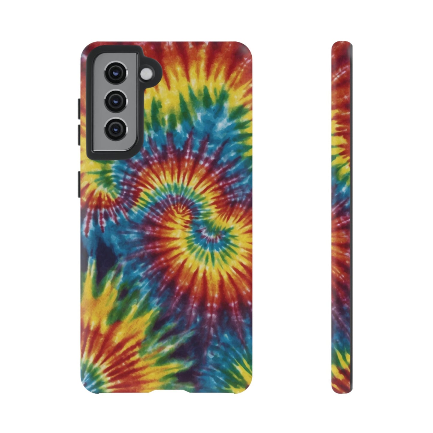 Vibrant Tie - Dye Swirl Samsung Galaxy Case – Retro Rainbow Design - BOGO Cases