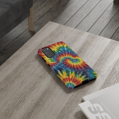 Vibrant Tie - Dye Swirl Samsung Galaxy Case – Retro Rainbow Design - BOGO Cases