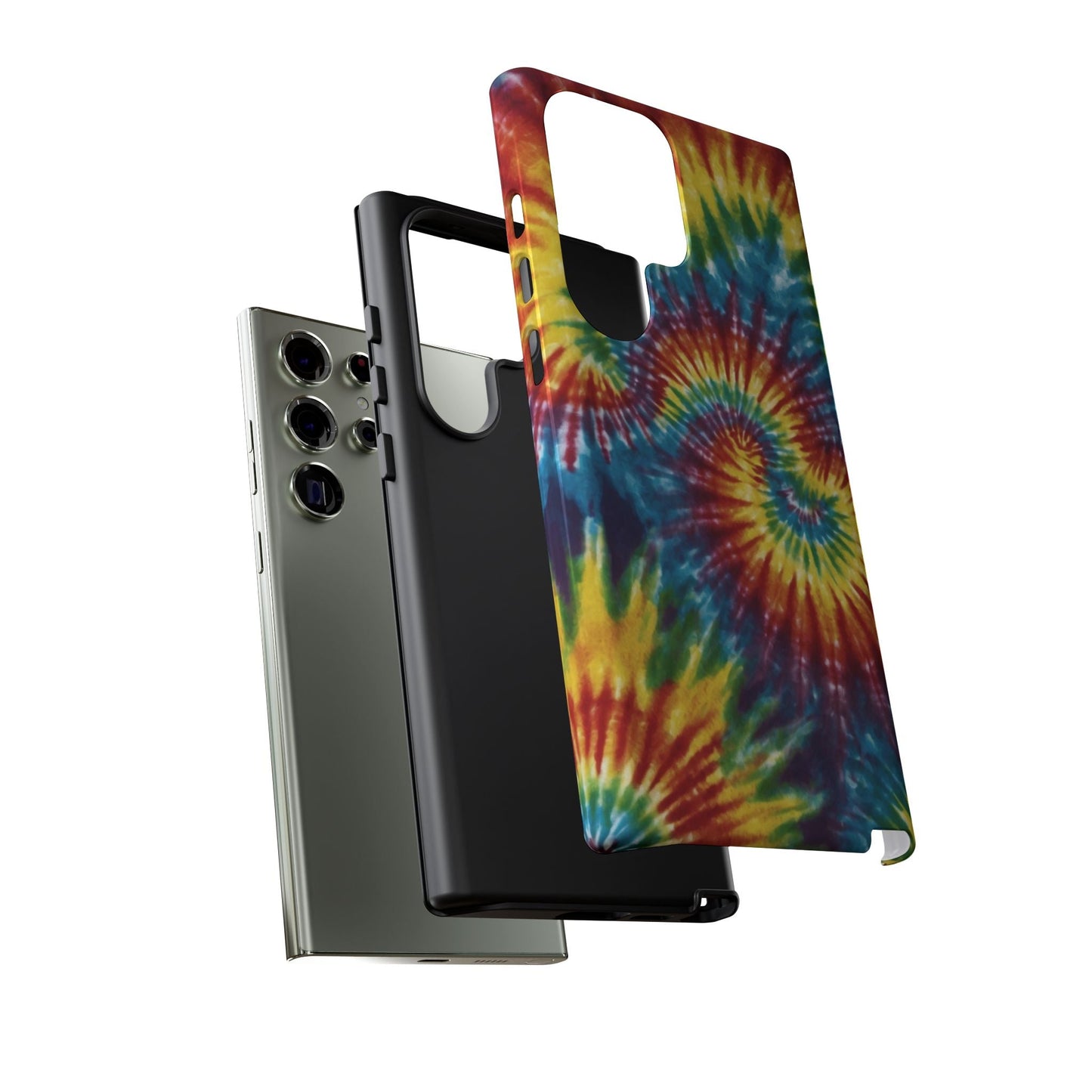 Vibrant Tie - Dye Swirl Samsung Galaxy Case – Retro Rainbow Design - BOGO Cases