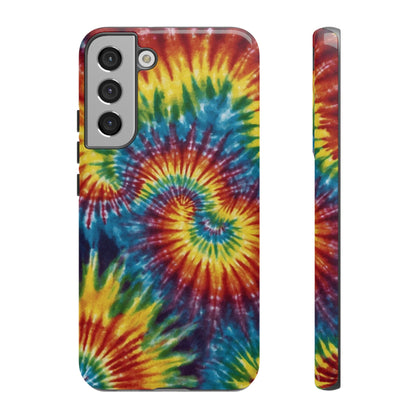 Vibrant Tie - Dye Swirl Samsung Galaxy Case – Retro Rainbow Design - BOGO Cases