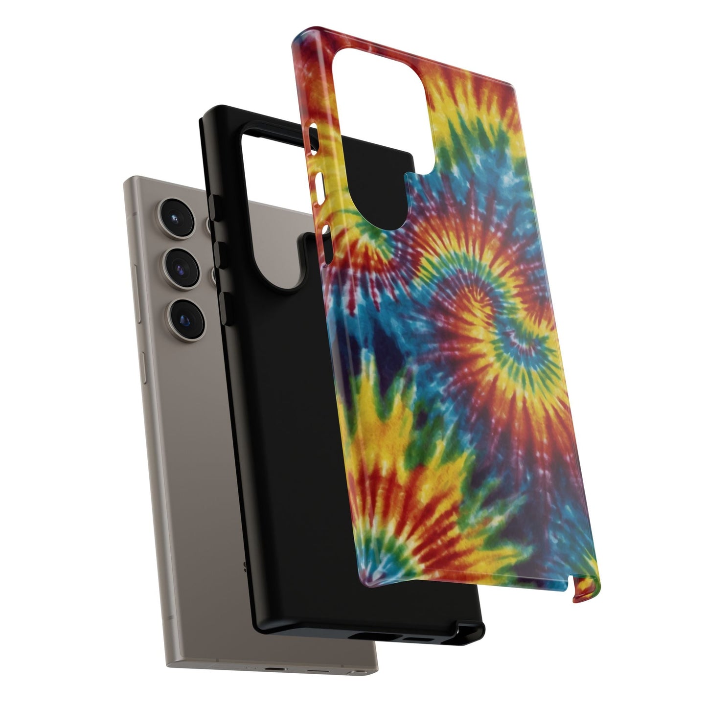 Vibrant Tie - Dye Swirl Samsung Galaxy Case – Retro Rainbow Design - BOGO Cases