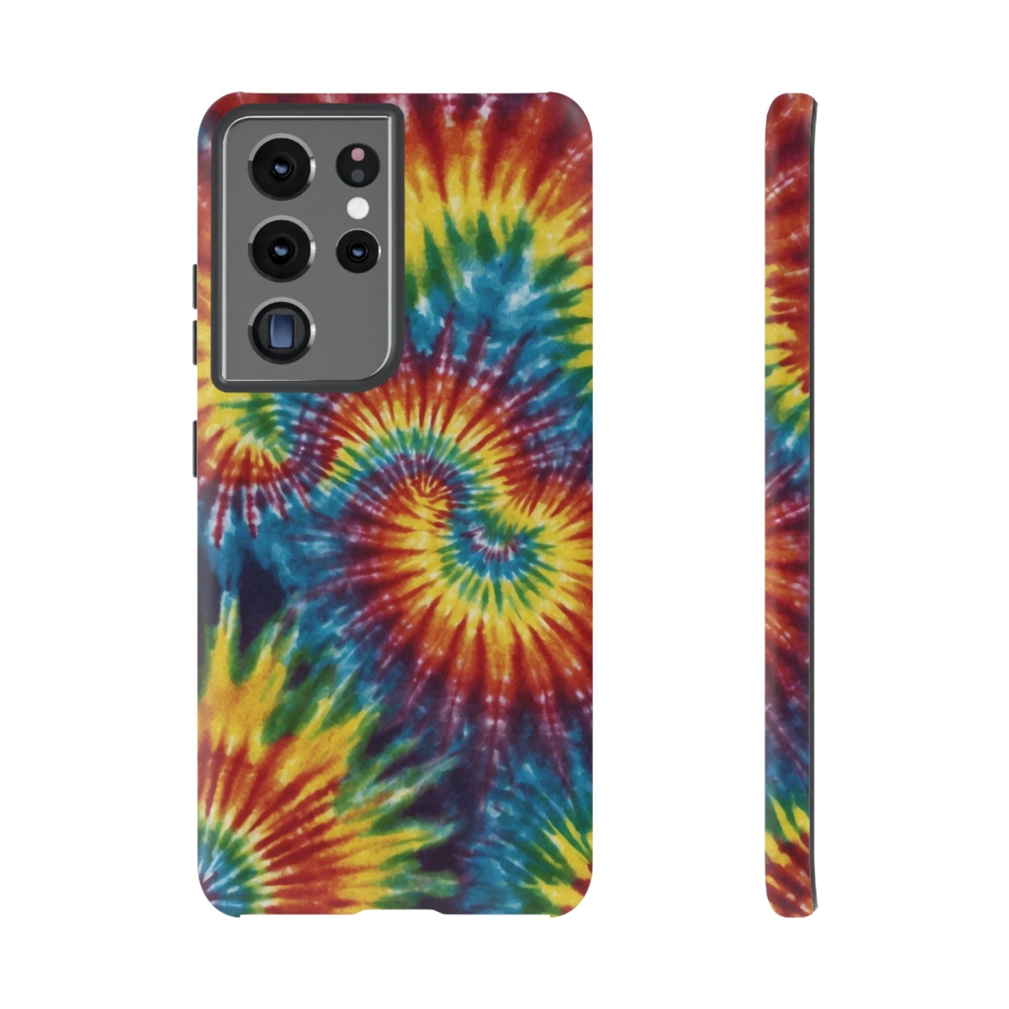 Vibrant Tie - Dye Swirl Samsung Galaxy Case – Retro Rainbow Design - BOGO Cases