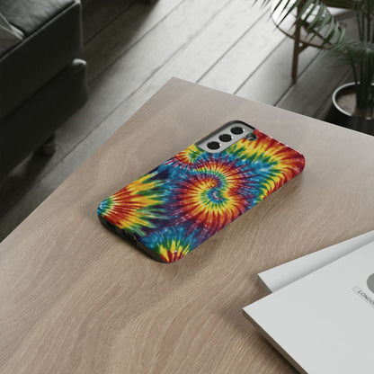 Vibrant Tie - Dye Swirl Samsung Galaxy Case – Retro Rainbow Design - BOGO Cases
