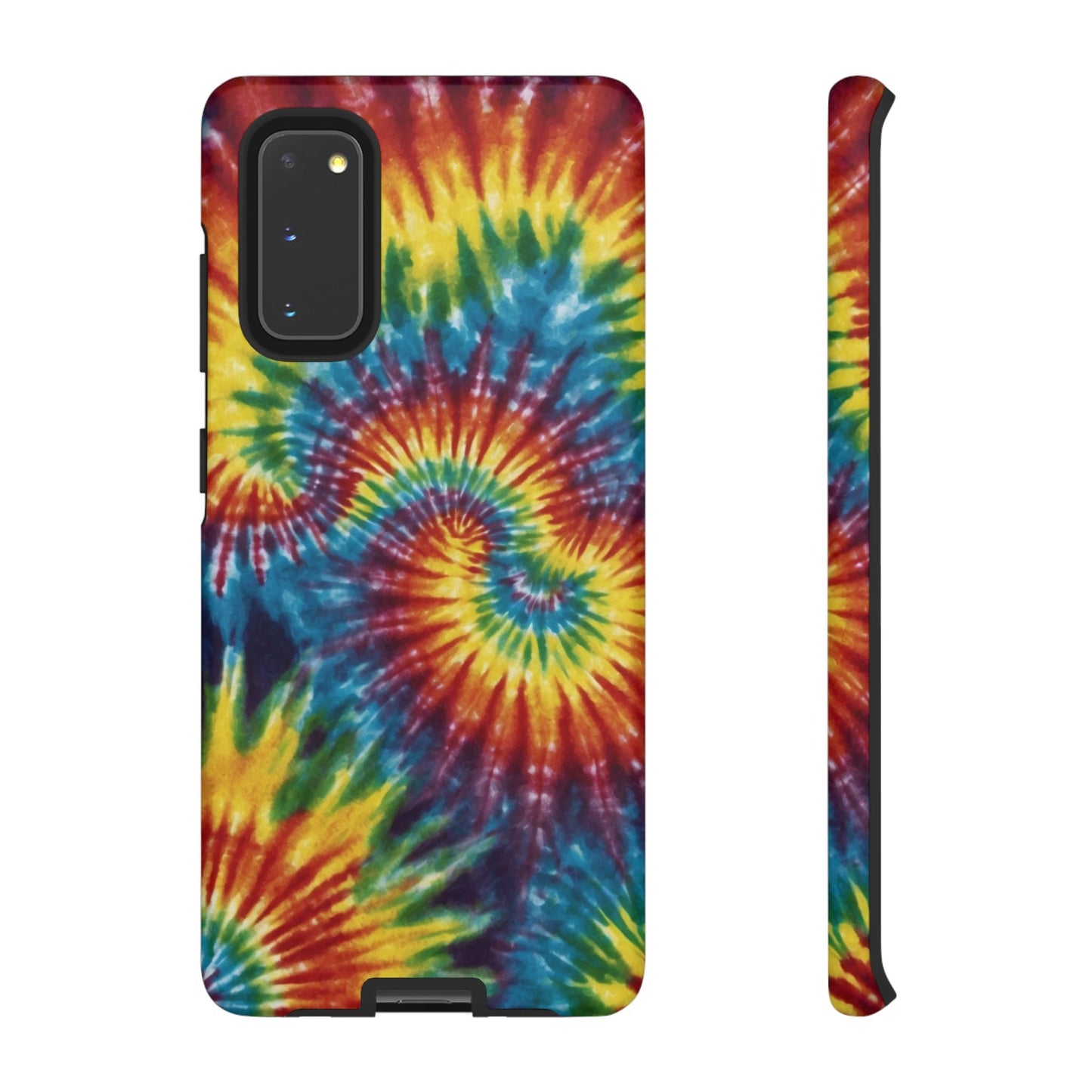 Vibrant Tie - Dye Swirl Samsung Galaxy Case – Retro Rainbow Design - BOGO Cases