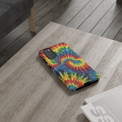 Vibrant Tie - Dye Swirl Samsung Galaxy Case – Retro Rainbow Design - BOGO Cases