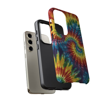 Vibrant Tie - Dye Swirl Samsung Galaxy Case – Retro Rainbow Design - BOGO Cases
