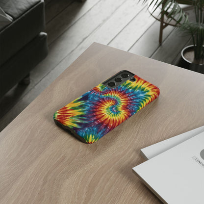Vibrant Tie - Dye Swirl Samsung Galaxy Case – Retro Rainbow Design - BOGO Cases