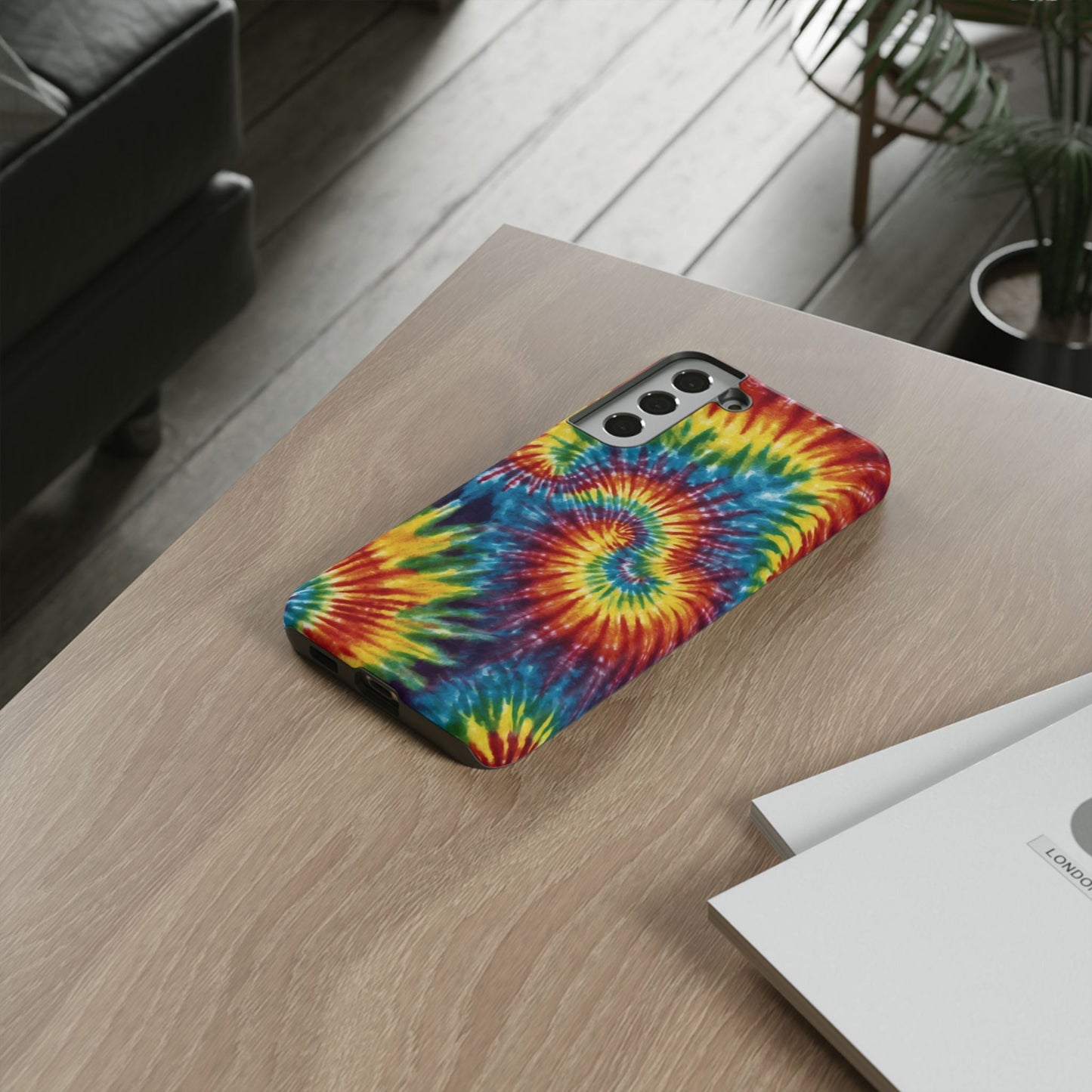Vibrant Tie - Dye Swirl Samsung Galaxy Case – Retro Rainbow Design - BOGO Cases