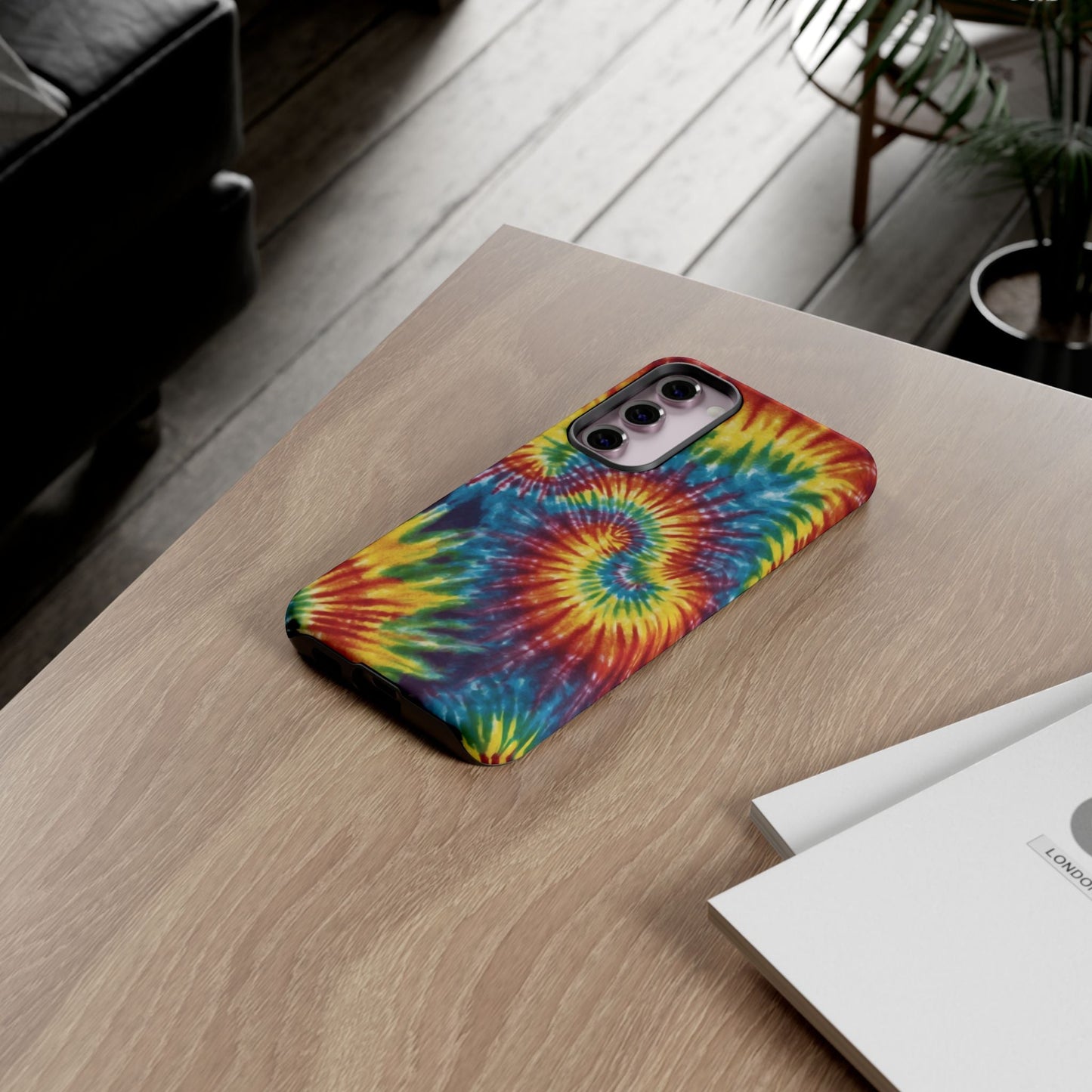 Vibrant Tie - Dye Swirl Samsung Galaxy Case – Retro Rainbow Design - BOGO Cases