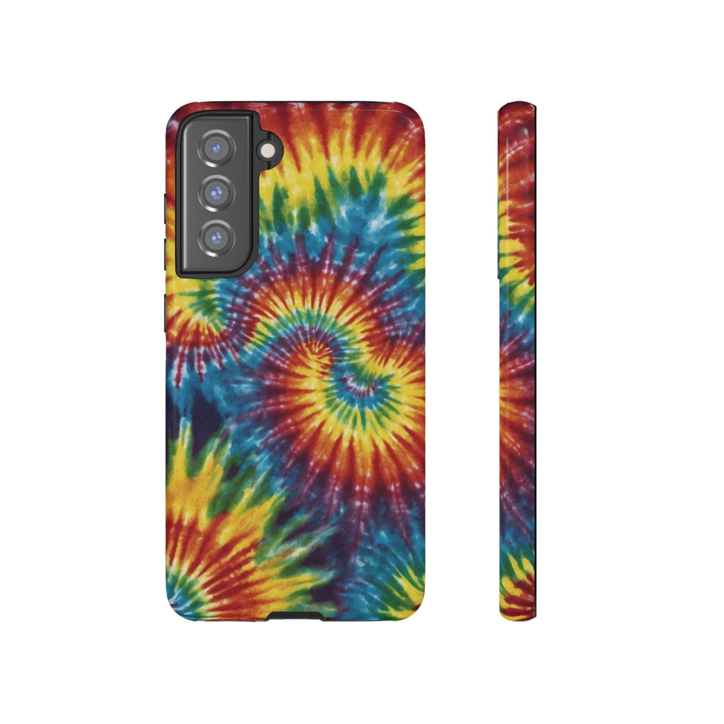 Vibrant Tie - Dye Swirl Samsung Galaxy Case – Retro Rainbow Design - BOGO Cases